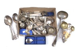 An assortment of silver and plated items.