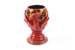 An Anita Harris pottery signed 'Dragon' goblet.