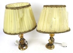 A pair of contemporary lamps.