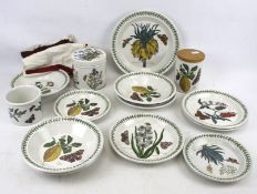 A collection of Portmeirion 'Botanic Garden' ceramics. Including plates, pots, etc.
