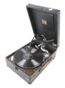 A vintage 'His Master's Voice' gramophone.