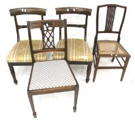 Four 19th century and later chairs.