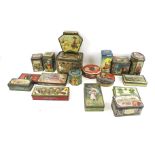 A collection of vintage tins.