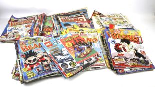 A collection of Beano and Dandy magazines.