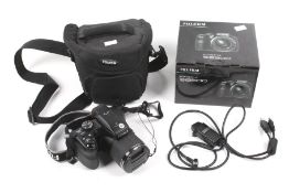 A Fuji Finepix S8500 digital camera and carry case.