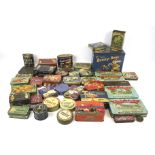 A collection of vintage tins.