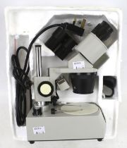 A 4X electric adjustable microscope.