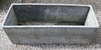 A galvanised trough.