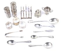 An assortment of silver and silver plated items.