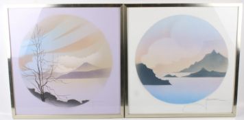 Two landscape paintings signed 'Johnson'.