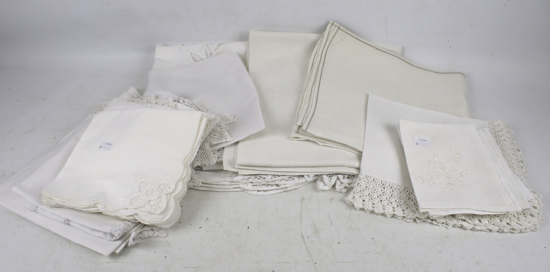 An assortment of vintage linen.