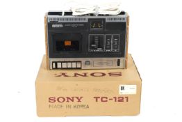 A vintage Sony Stereo Cassette-corder and a Sony Intergrated Stereo Amplifier.