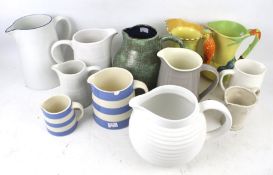 A collection of ceramic jugs.