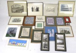 A large quantity of 20th century and later prints. Including a coloured print of J. C.
