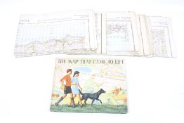 A vintage copy of 'The map that came to life' book plus maps.
