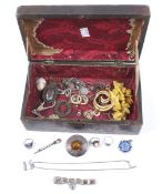 A collection of miscellaneous costume and silver jewellery.