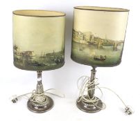 A pair of 20th century table lamps.