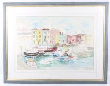 A T. C. Knowles watercolour. Titled 'Bathurst basin Bristol' signed and dated '1984', 40.5cm x 57.