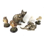 An assortment of contemporary animal ornaments.