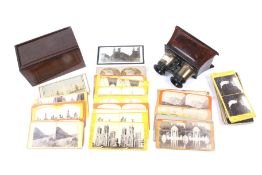 A collection of Victorian camera equipment and slides.