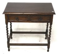 A late 19th/early 20th century oak side table.