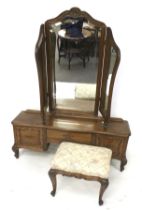 A French style dressing table and stool.