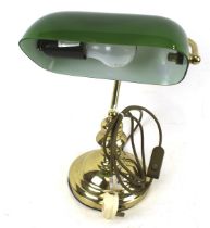 A 20th century brass desk lamp.
