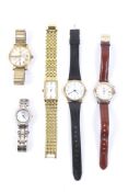 Five 20th century watches.