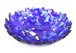 A contemporary glass bowl.
