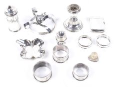 An assortment of 20th century silver.