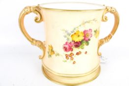 A circa 1905 large Royal Worcester loving cup.