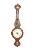 A 19th century mahogany 'Onion Top' five-glass wheel barometer.
