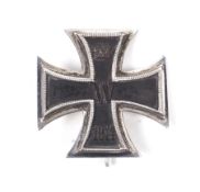 German WWI 1914 Iron Cross. With 800 white metal verso and crown, date and W in relief to front, 4.