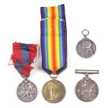 Four WWI medals.
