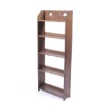 An oak Arts and Crafts open bookcase.