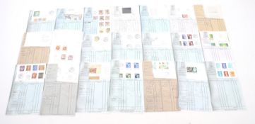 A collection of circulated rafet stamp booklets.