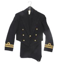 A naval officers evening dress uniform with waistcoat.
