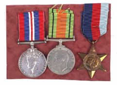 Trio of WWII medals.