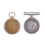 WWI pair of medals.