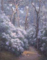 Dora Eyret 19th-20th century, pastel, 'Rhododendrons'. Signed lower right and labelled verso, 60.