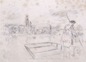 James Abbott McNeill Whistler (1834-1903), engraving, 'The Punt'.