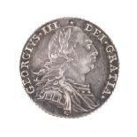 A 1787 shilling coin