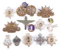 A collection of twelve post-WWII cap badges.