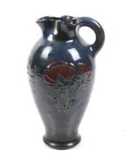 Elton Arts and Crafts ceramic vase : A tall high fire glazed cylindrical '0200' vase (circa 1905)
