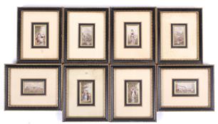 Le Blond : a set of 8 Hogarth framed prints. 'Great Exhibition.