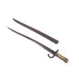 Sword : A 19th century French sabre bayonet and scabbard