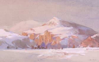 John Mace (British 1889-1952), watercolour, Mountainous Landscape Scene. Signed lower right, 31.