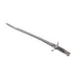 A bayonet, with a curved blade. Marked to guard '0486'. L71.