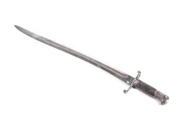 A bayonet, with a curved blade. Marked to guard '0486'. L71.