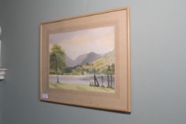 D Eva Rose, 20th century, watercolour 'Head of Ullswater, Glenridding'.